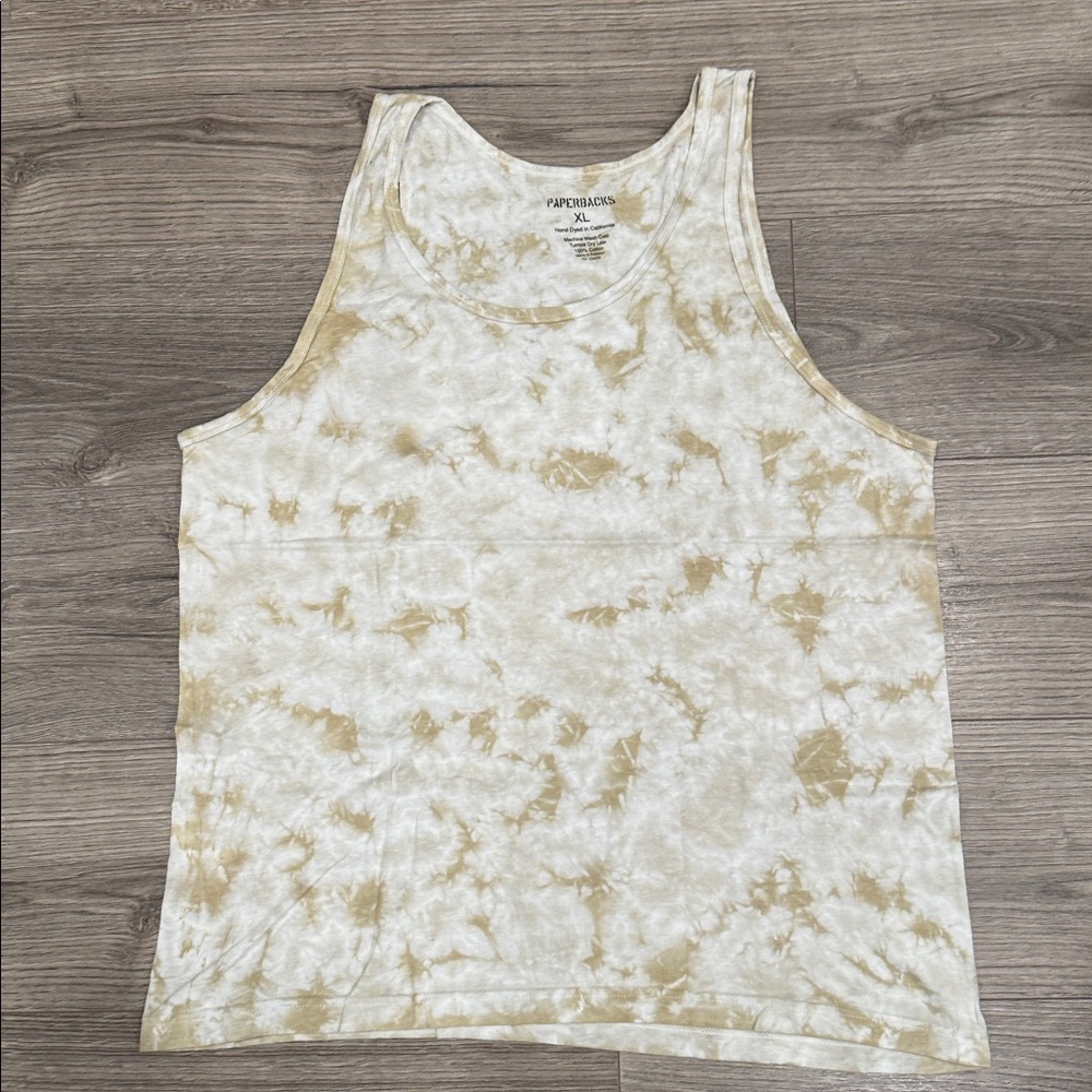 Original Paperbacks Tan Bondi Beach Mineral Tank Top Mens Size Extra Large